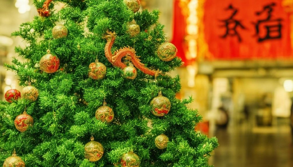 Новогодняя елка в китайском стиле