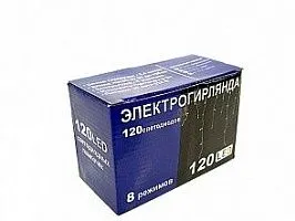 Электрогирлянда завеса 120led YS34 красный