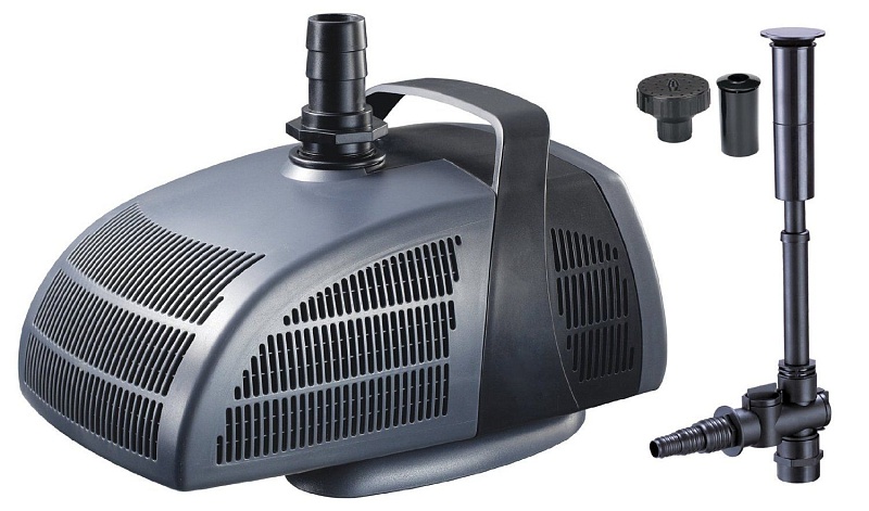 Насос для фонтанов и каскадов небольшой мощности Jebao PF 4000 с насадкой FT 04