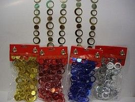 Грилянда из бус 2,7 м манисты Арт 3329777 красный, серебро